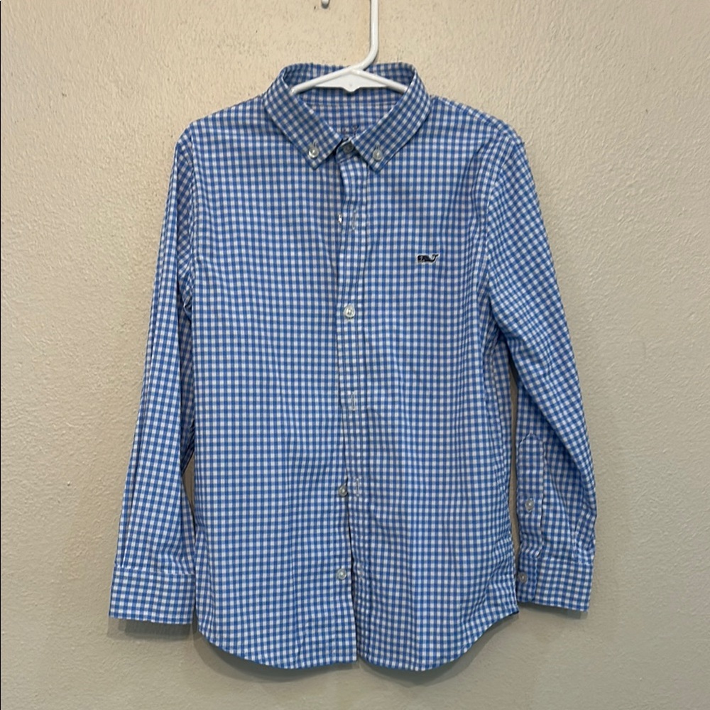 Vineyard Vines Blue Gingham Button Down Shirt